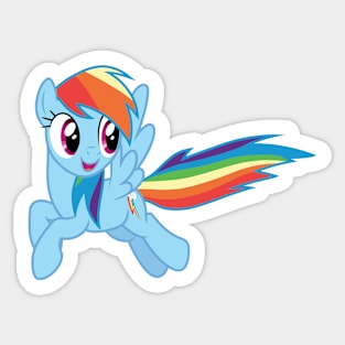 Happy Flying Rainbow Dash Sticker